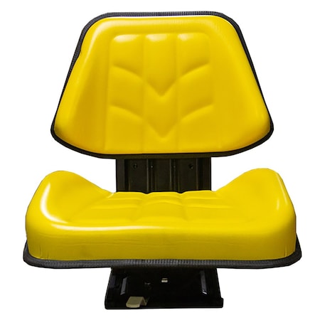 Aftermarket Universal Yellow Tractor Seat with Adjustable Suspension SEQ90-0415
